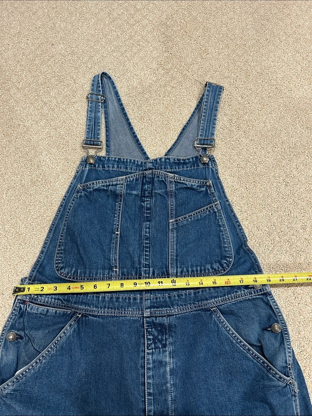 Vintage 1999 GAP Denim Overalls Large | 90s Cotton Bib Carpenter Utility Jeans - Picture 10 of 14